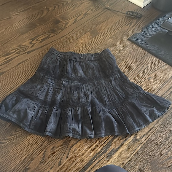 Allison New York elastic waist skirt in black washed tie dye. Size small - Picture 1 of 3
